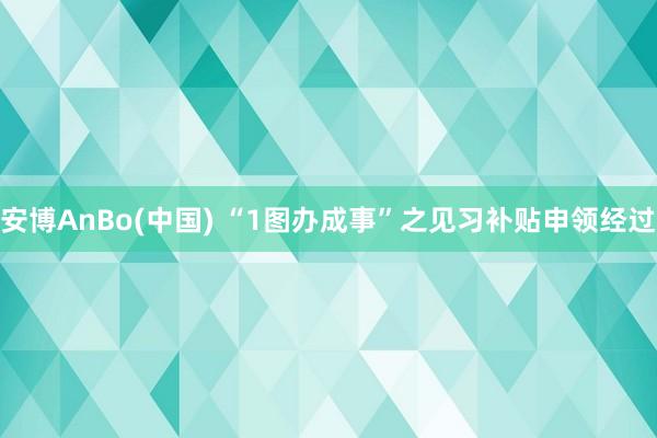 安博AnBo(中国) “1图办成事”之见习补贴申领经过