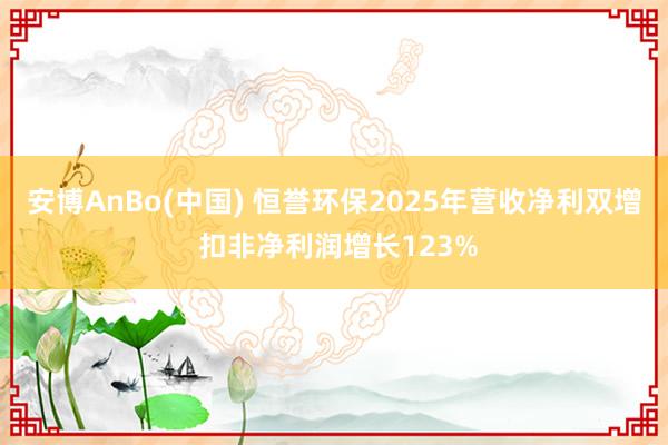 安博AnBo(中国) 恒誉环保2025年营收净利双增 扣非净利润增长123%