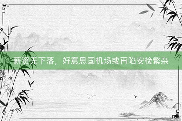 薪资无下落，好意思国机场或再陷安检繁杂